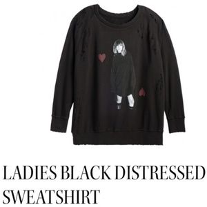 Taylor Swift Ladies Distressed Sweatshirt XS/S